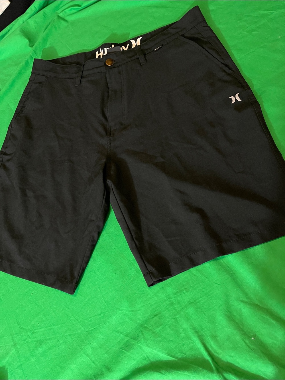Hurley Black Men's Swim/Board Shorts with White Logo
